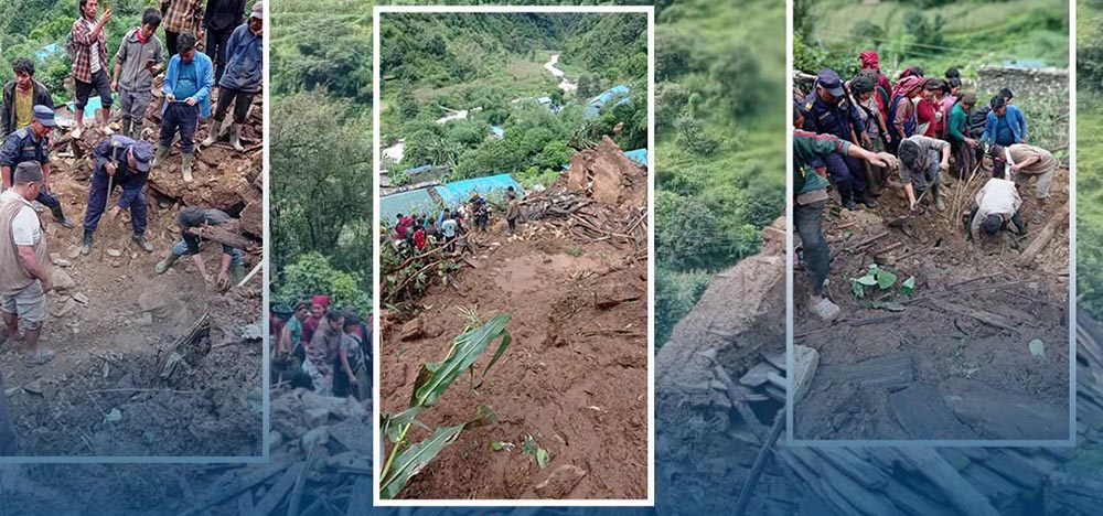 रोल्पामा अर्को पहिरो: तीन जना बेपत्ता